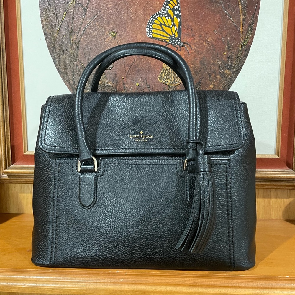 Kate Spade ♠️ Black Pebble Satchel